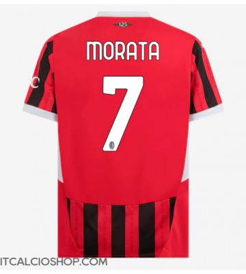 AC Milan Alvaro Morata #7 Prima Maglia 2024-25 Manica Corta